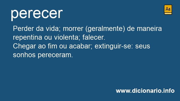 Significado de perecer