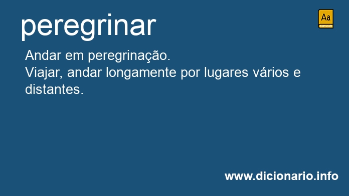 Significado de peregrinars