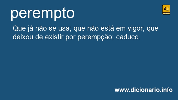 Significado de perempta