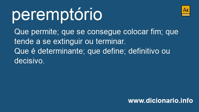 Significado de peremptria