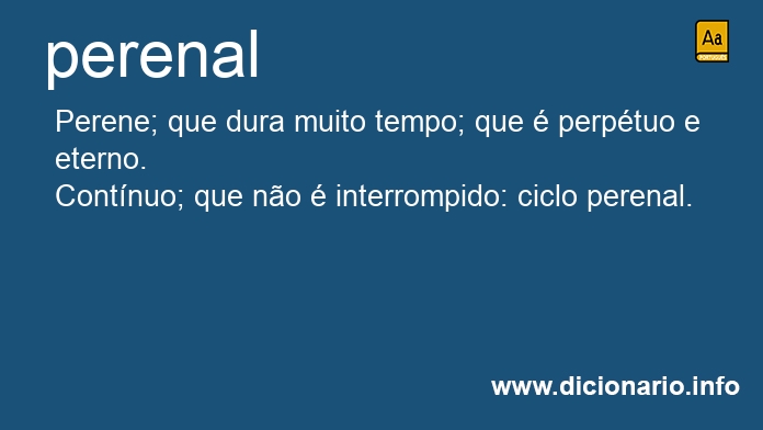 Significado de perenal