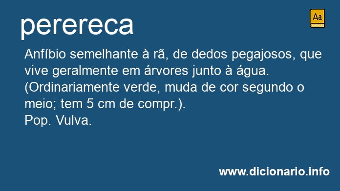 Significado de perereca