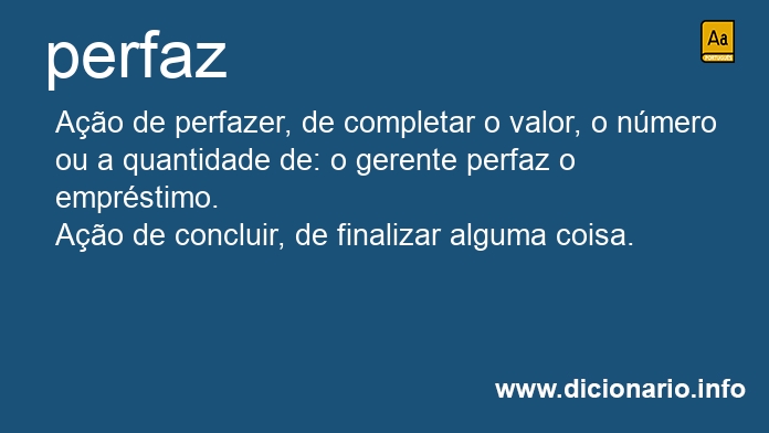 Significado de perfaz