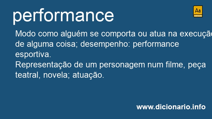 Significado de performance