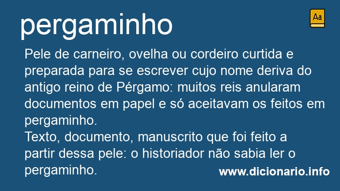 Significado de pergaminho