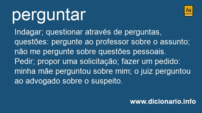 Significado de perguntai