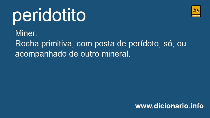 Significado de peridotito
