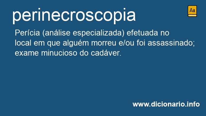 Significado de perinecroscopia