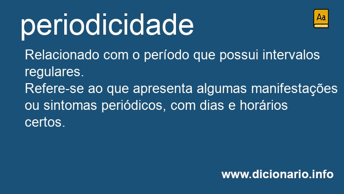 Significado de periodicidade
