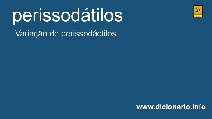 Significado de perissodtilos