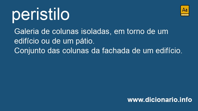 Significado de peristilo