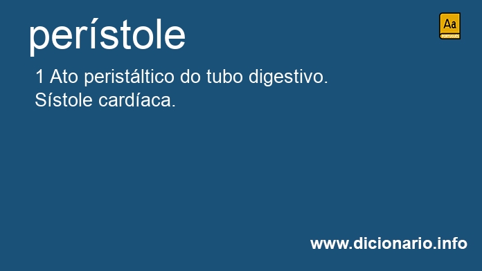 Significado de perstole