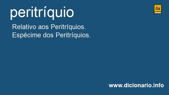 Significado de peritrquio