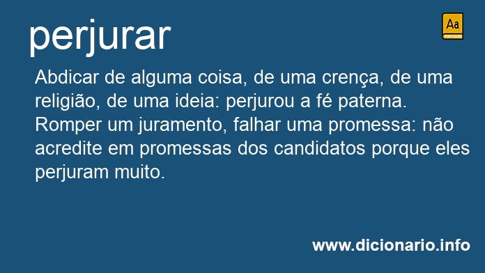 Significado de perjuraro