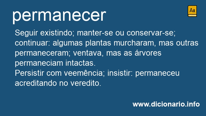 Significado de permanecei