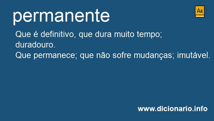 Significado de permanente