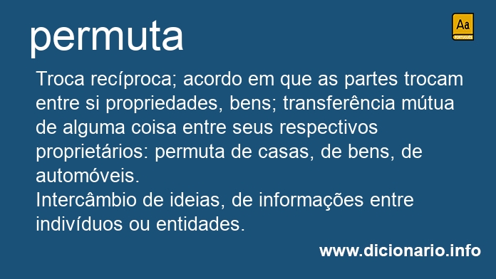 Significado de permuta