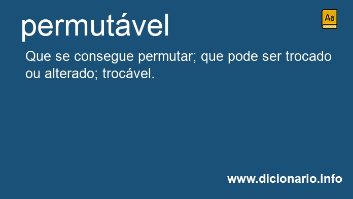 Significado de permutvel