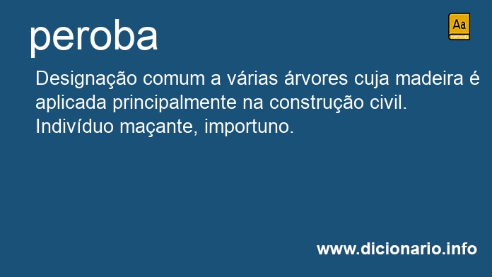 Significado de perobas