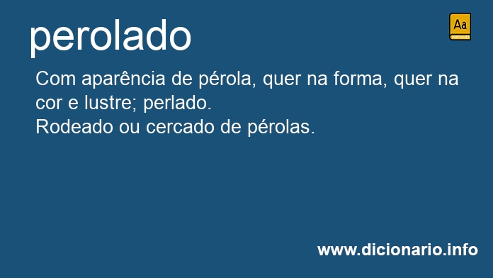 Significado de perolado