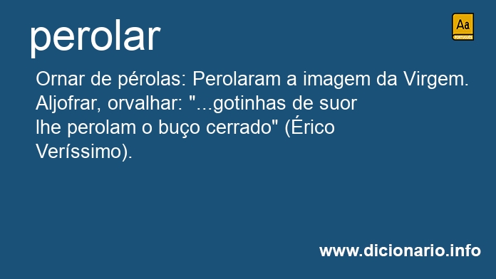 Significado de perolar