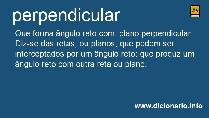 Significado de perpendicular