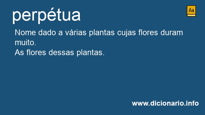Significado de perptua
