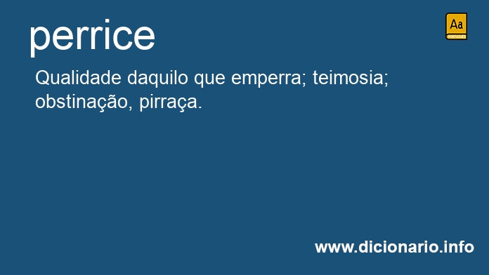 Significado de perrice