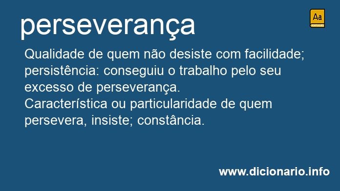 Significado de perseverana