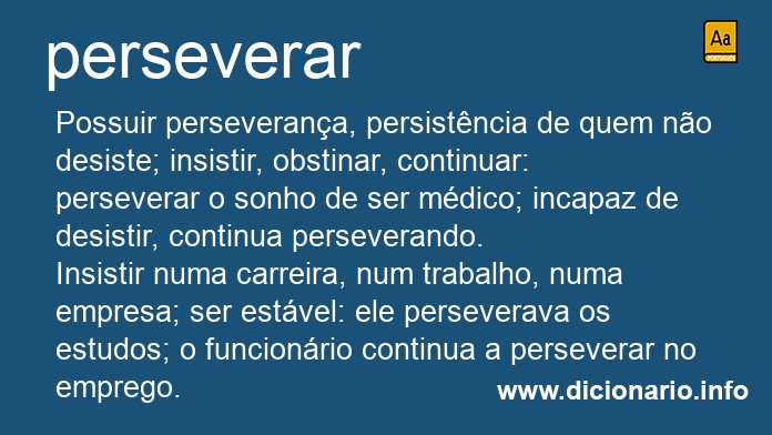 Significado de perseveraro