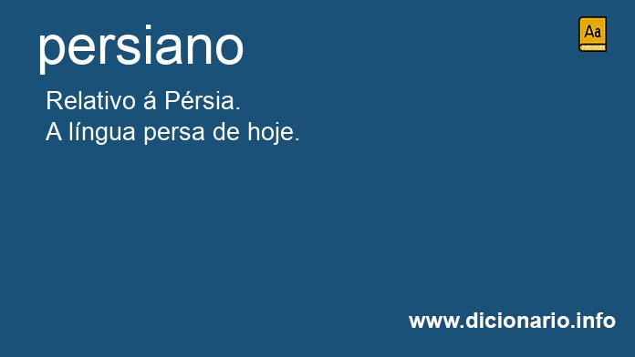 Significado de persiano