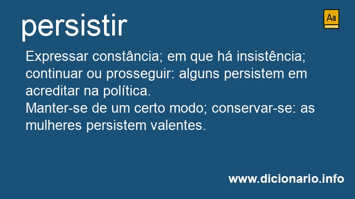 Significado de persiste