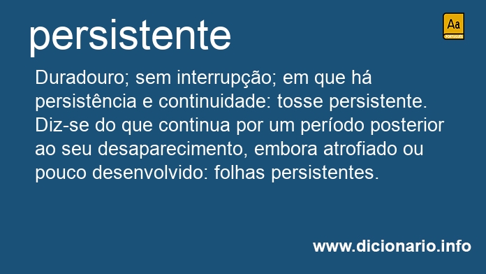 Significado de persistente