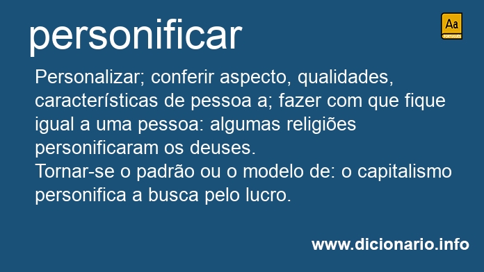 Significado de personifica