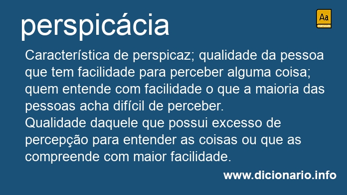 Significado de perspiccia