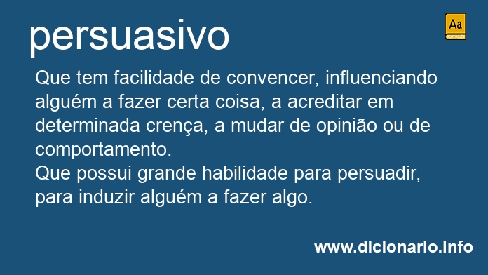 Significado de persuasivo