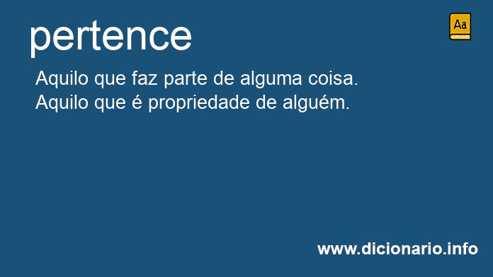 Significado de pertence