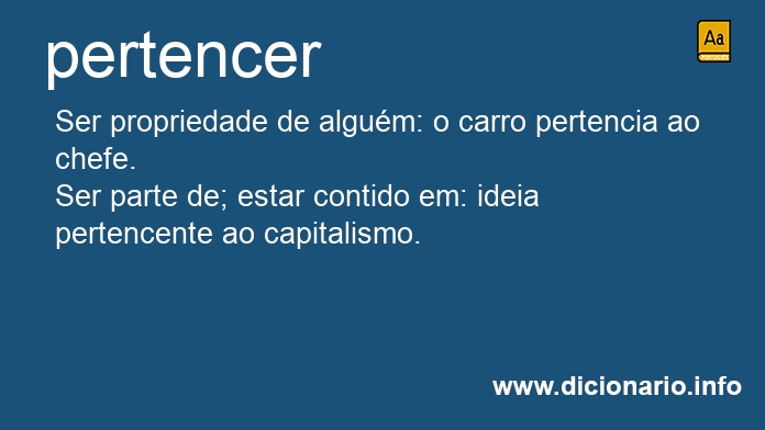 Significado de pertencei