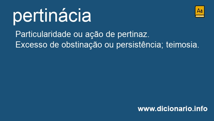 Significado de pertincia