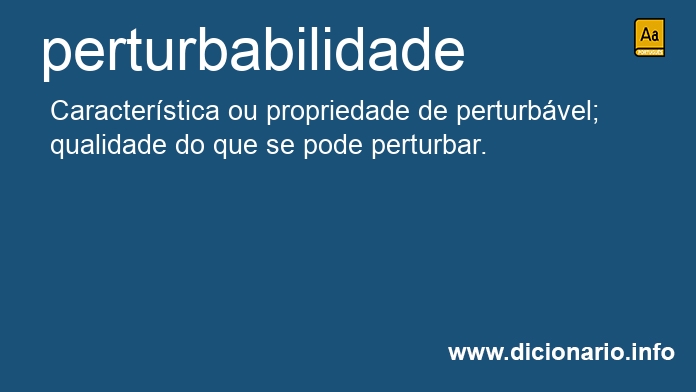 Significado de perturbabilidade