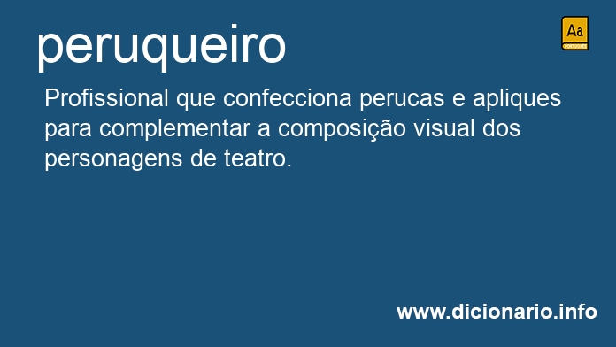 Significado de peruqueiro
