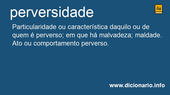 Significado de perversidade