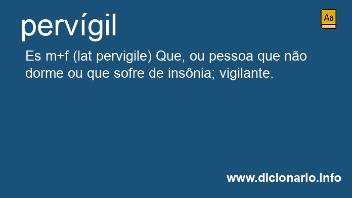 Significado de pervgil