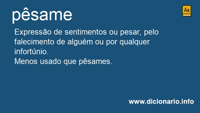 Significado de psame