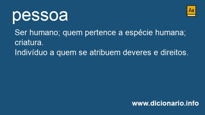 Significado de pessoa