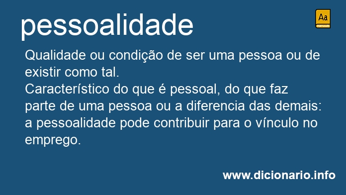 Significado de pessoalidade