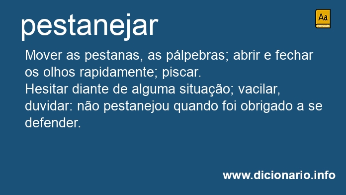 Significado de pestanejar