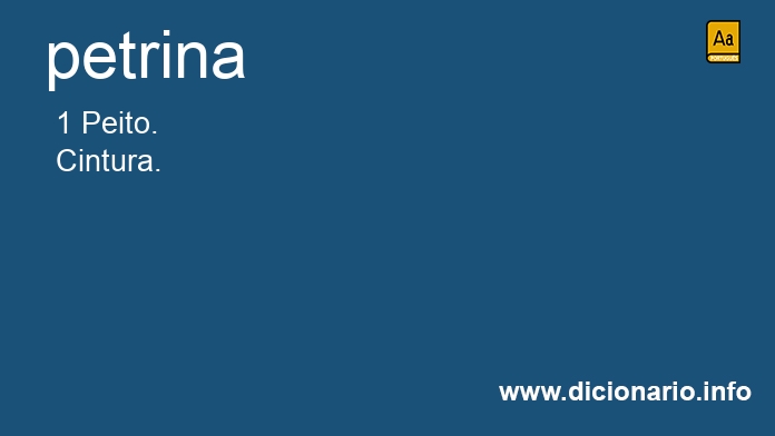 Significado de petrina