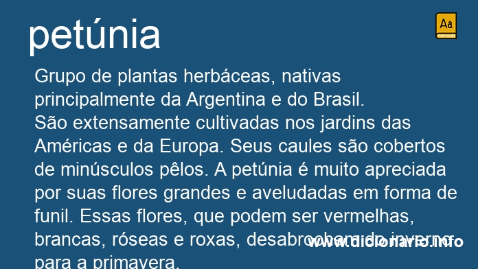 Significado de petnia