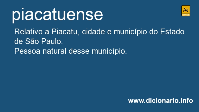 Significado de piacatuense